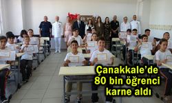Çanakkale’de 80 bin öğrenci karne aldı
