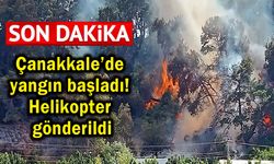 Çanakkale’de yangın başladı! Helikopter gönderildi