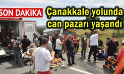 Çanakkale yolunda can pazarı yaşandı (Video)