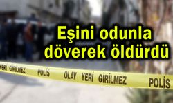 Odunla dövdüğü eşi hayatını kaybetti
