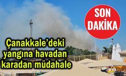 Çanakkale’deki yangına havadan karadan müdahale