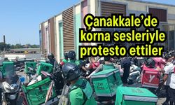 Çanakkale’de korna sesleriyle protesto ettiler