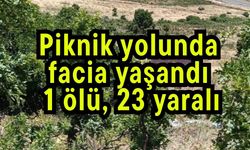 Piknik yolunda facia yaşandı  1 ölü, 23 yaralı
