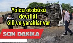 Yolcu otobüsü devrildi! Ölü ve yaralılar var (Video)