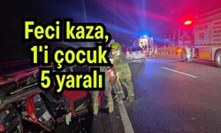 Feci kaza, 1'i çocuk 5 yaralı