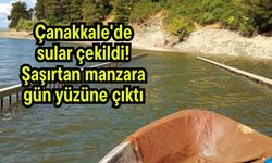 Çanakkale'de sular çekildi! Şaşırtan manzara gün yüzüne çıktı