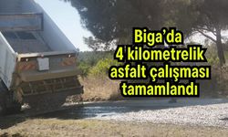 Biga’da 4 kilometrelik asfalt çalışması tamamlandı