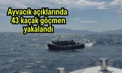 Ayvacık açıklarında 43 kaçak göçmen yakalandı