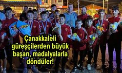 Çanakkaleli güreşçilerden büyük başarı, madalyalarla döndüler!