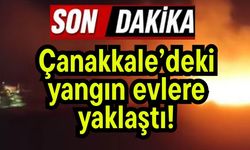 Çanakkale’deki yangın evlere yaklaştı!