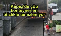 Kepez'de çöp konteynerleri titizlikle temizleniyor