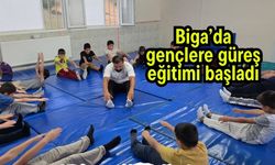 Biga’da gençlere güreş eğitimi başladı