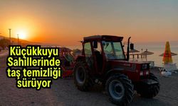 Küçükkuyu Sahillerinde taş temizliği sürüyor