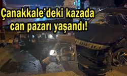 Çanakkale’deki kazada can pazarı yaşandı (Video)