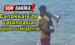 Çanakkale'de vatandaşlar plajdan uzaklaştırıldı