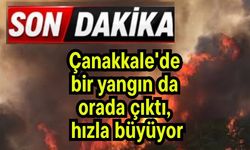 Çanakkale'de bir yangın da orada çıktı, hızla büyüyor (Video)