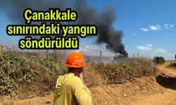 Çanakkale sınırındaki yangın söndürüldü