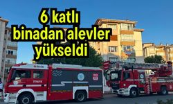 6 katlı binadan alevler yükseldi