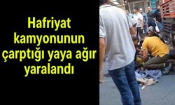 Hafriyat kamyonunun çarptığı yaya ağır yaralandı