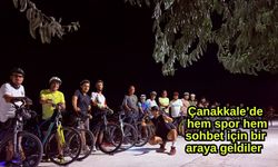 Çanakkale’de hem spor hem sohbet için bir araya geldiler