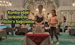 Kumbaradaki birikimlerini Filistin'e bağışladılar (Video)
