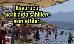 Kavurucu sıcaklarda sahillere akın ettiler (Video)