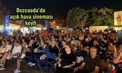 Bozcaada’da açık hava sineması keyfi