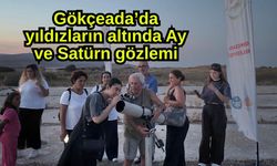 Gökçeada’da yıldızların altında Ay ve Satürn gözlemi