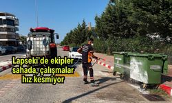 Lapseki’de ekipler sahada, çalışmalar hız kesmiyor