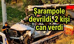 Şarampole devrildi, 2 kişi can verdi