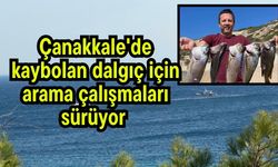 Çanakkale'de kaybolan dalgıç için arama çalışmaları sürüyor (Video)