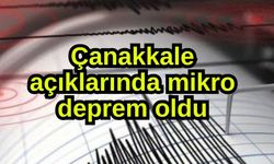 Çanakkale açıklarında mikro deprem oldu