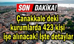 Çanakkale’de 423 kişi işe alınacak! İşte detaylar