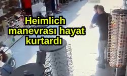 Heimlich manevrası hayat kurtardı (Video)