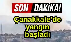 Çanakkale’de yangın başladı