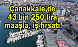 Çanakkale’de 43 bin 250 lira maaşla iş fırsatı!