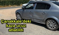 Çanakkale'deki kaza ucuz atlatıldı (Video)