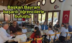 Başkan Bayram başarılı öğrencilerle buluştu