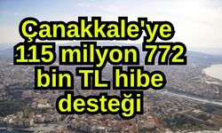 Çanakkale'ye 115 milyon 772 bin TL hibe desteği