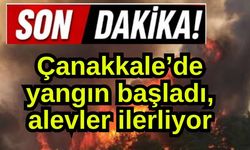 Çanakkale’de yangın başladı, alevler ilerliyor