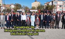 Çanakkale’de İlköğretim Haftası Kutlama etkinlikleri başladı (Video)
