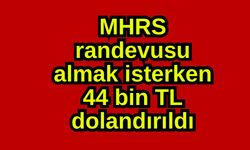 MHRS randevusu almak isterken 44 bin TL dolandırıldı