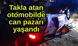 Takla atan otomobilde can pazarı yaşandı