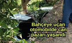 Bahçeye uçan otomobilde can pazarı yaşandı