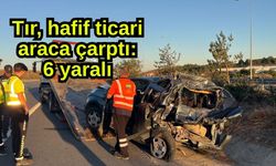 Tır, hafif ticari araca çarptı: 6 yaralı (Video)