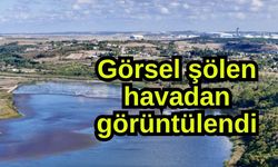 Görsel şölen havadan görüntülendi (Video)