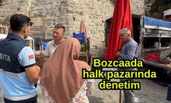 Bozcaada halk pazarında denetim