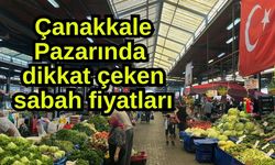 Çanakkale Pazarında dikkat çeken sabah fiyatları