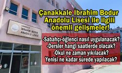 Çanakkale İBAL ile ilgili önemli gelişmeler!