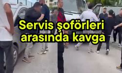 Servis şoförleri arasında kavga